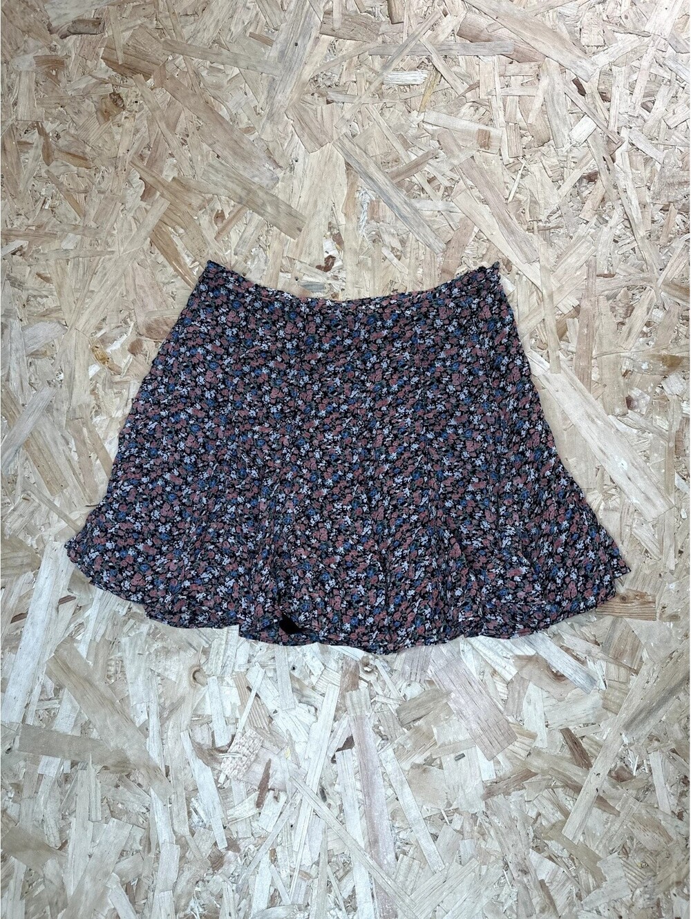 Dress Forum Los Angeles Floral Mini Skirt Womens Small Blue Pink Ruffle Chiffon